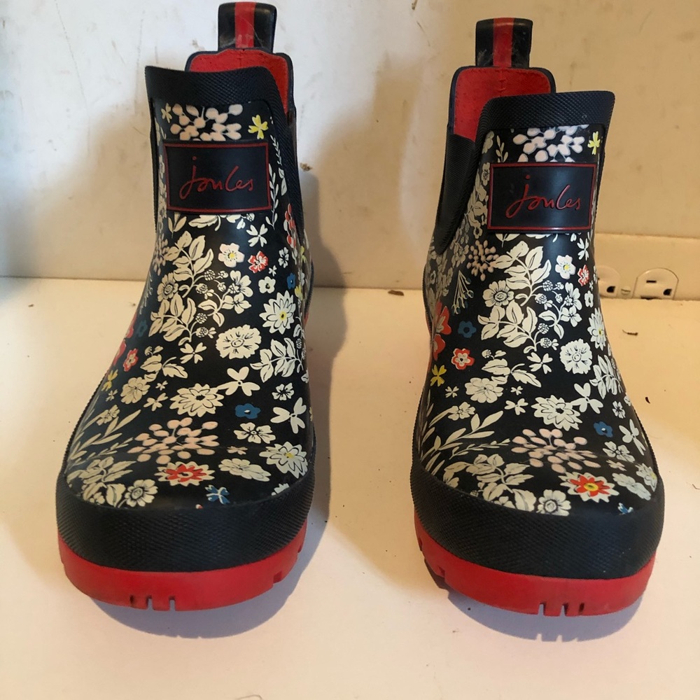 Joules Flowered Short Rain boot